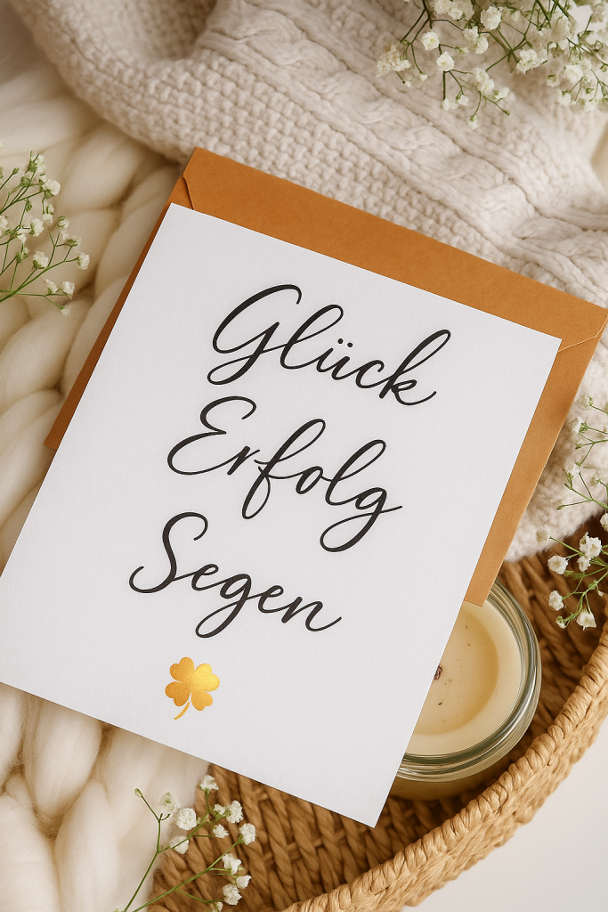 Glückwunschkarte mit Erfolg