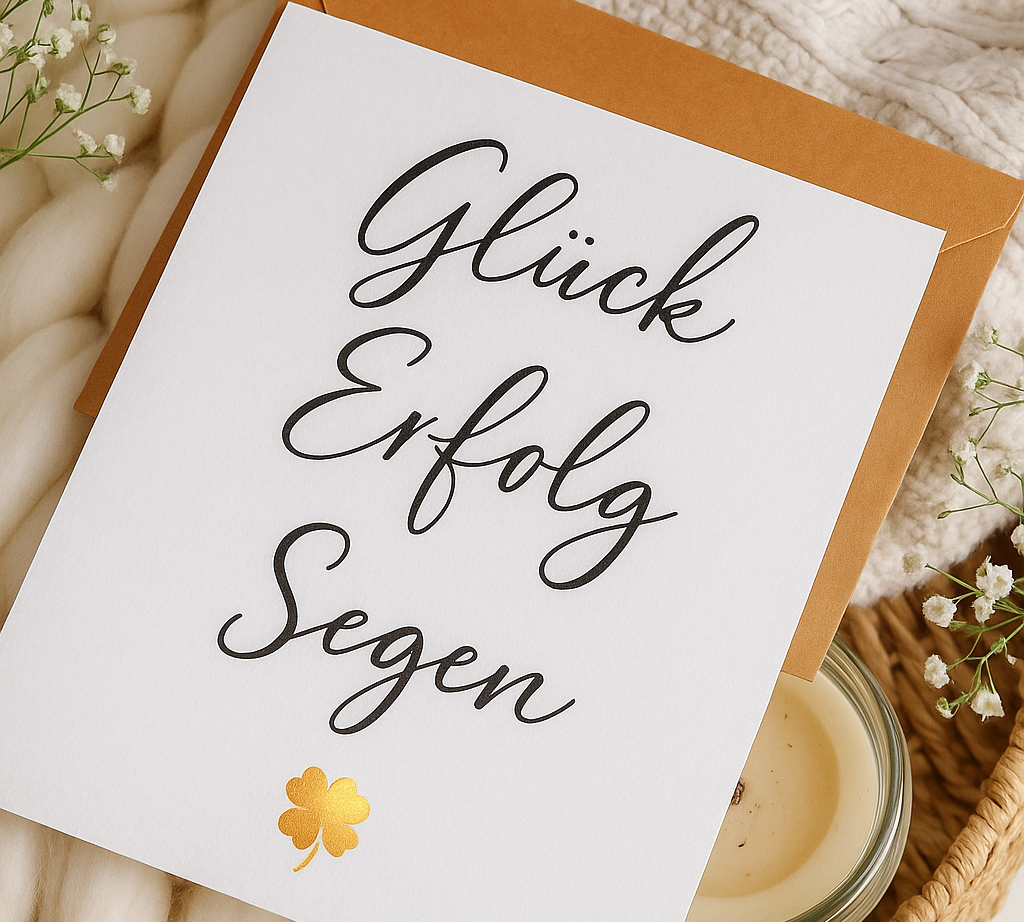 Glückwunschkarte mit Erfolg